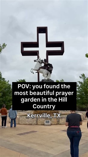 One of Kerrville’s most peaceful and powerful places sits just off I-10. The Coming King Sculpture Prayer Garden spans 24 acres of Hill Country beauty, offering space to walk, reflect, and take in meaningful works of art, including the 77-foot-tall Empty Cross that stands high above the city. The cross-shaped Path to Heaven, lined with scripture in multiple languages, invites visitors into a quiet moment of reflection surrounded by inspiring sculptures. Open daily and free to visit, it’s a place
