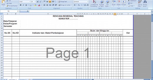 Format rencana program remedial dan pengayaan