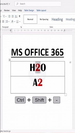 Hidden MS Word Shortcut for Subscript and Superscript #msword #mswordforbeginners #office
