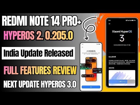 Redmi Note 14 Pro Plus HyperOS 2.0.205.0 India Update Released & Full Features Review,HyperOS 3 Next