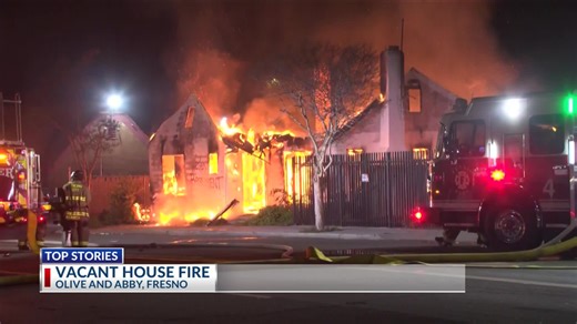 Fire burns down home near Tower District in Fresno