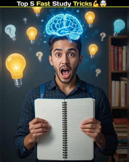 Top 5 Study Fast Trick 💪🤯 #shorts #trendingshorts #facts