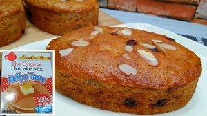 50K views · 1K reactions | How to cook Banana Cake/Bread using Pancake Mix without oven or steamer || 4 Ingredient Banana Cake/Bread | Lutong Bale Madishkartemom | Facebook