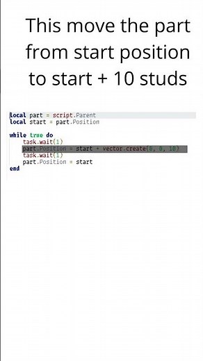 How to make moving part in roblox studio