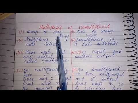 difference between Multiplexer and Demultiplexer|| difference between mux and demux .