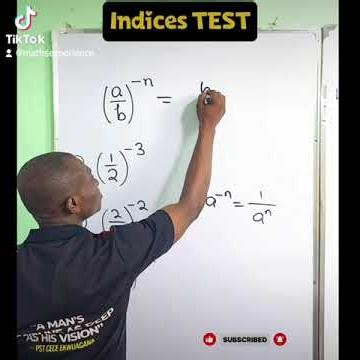 Indices Test on Negative Index of Fractions #indices