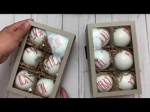 DIY 6 Ornament Box Tutorial Process