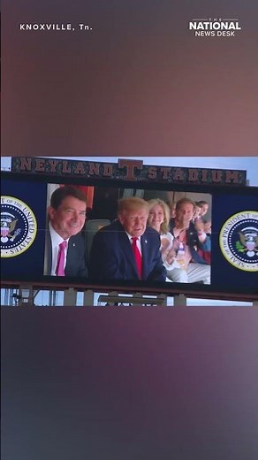 College football fans welcome Trump, Air Force One flyover with cheers at big game