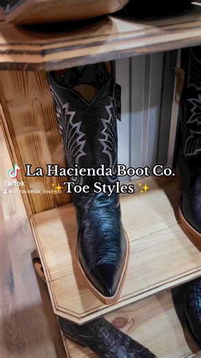 3.7K views · 25 reactions | La Hacienda Boot Co. Different Toe Styles! We offer something different for everyone! You can always stop by our location! We also offer shipping nationwide! ☎️ 713-514-9939.La Hacienda Boot Co.2429 Telephone Rd Houston, Texas 77023 ☎️ 713-514-9939/346-510-8311 #lahaciendabootco #custommade #handmade #boot #botas #toestyle | La Hacienda Boot Co. | Facebook