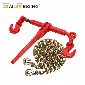 [Hot Item] 5/16-3/8 in 5400lbs Standard Us Ratchet Type Chain Load Binder Safety Pin Hook with Transport Chain