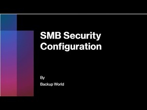 SMB Security Configuration in Rubrik