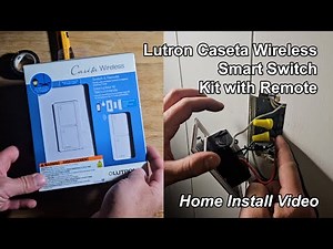 Add a wireless lightswitch! Lutron Caseta Smart Switch Kit with Remote - Install Video