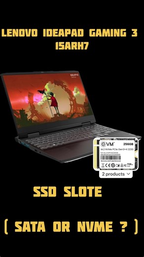LENOVO IdeaPad gaming 3 15arh7 SSD upgrade #lenovoideapadgaming3ssdupgrade #lenovoideapadgaming3
