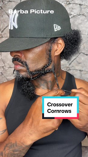 Crossover cornrows Next level Beard Styles @Lids #beard #barba #cornrows #hairstyle #lids