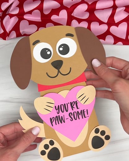 This dog Valentine craft is paws-itively adorable and perfect for little crafters! | Simple Everyday Mom