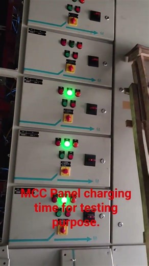 MCC Panel charging for motor testing...