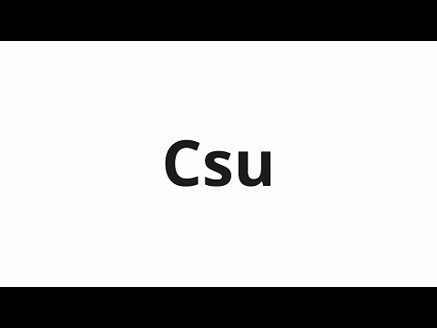 How to pronounce Csu