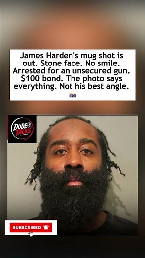 James Harden's Mug Shot Released After Weapon Arrest in Houston 😬🏀