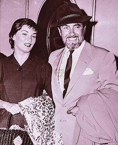 "Tyrone Power and Deborah Minardos are seen in Madrid shortly after their quiet elopement in Rome, May 1958. The couple had married in a private civil ceremony before attending a reception in Spain, where Tyrone was filming Solomon and Sheba. Deborah, a young Southern socialite, joined him abroad during the shoot. Their appearance drew attention across European press circles, as it marked Power’s first public event with his new bride. Just six months later, in November 1958, Tyrone Power would t