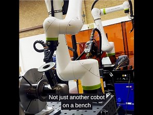 Demo of Fanuc cobot with a 2-axis synchronised positioner on pipe #fanuc #cobotwelding #pipewelding