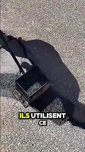 Savez-vous comment sont réparées les fissures dans le goudron ? 🛠️🚧 #réparation #goudron #sol #outil