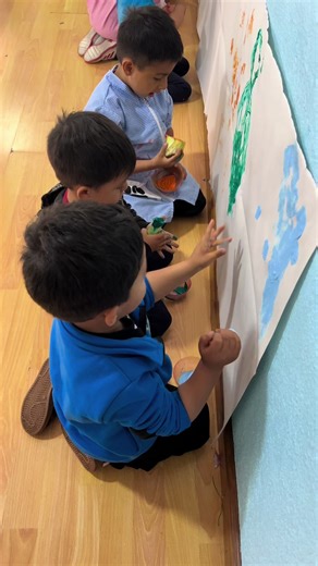 Un momento de paz… pintura con verduras… #actividadesinfantiles #educacioninicial #estimulaciontemprana #preescolar