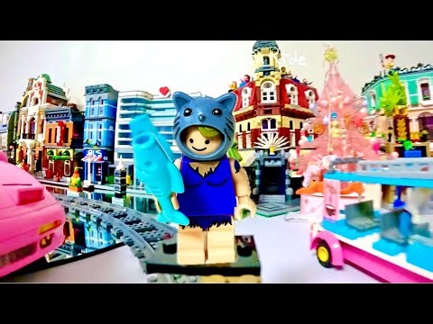 POV LEGO Train Journey Through LEGO City | Relaxing Onboard Views