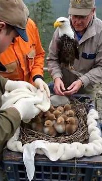 Bald Eagle Rescue After Storm Chicks Saved from Fallen Nest.mp4
