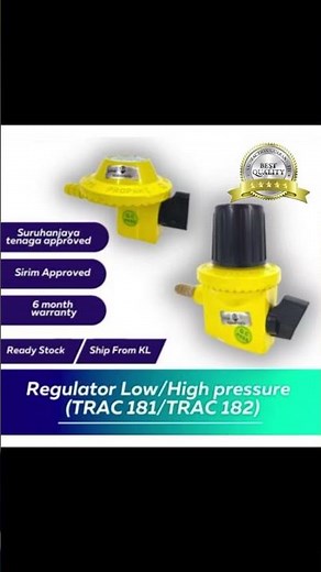 [SIRIM] TRAC 181/TRAC 182 Trac Low/High Pressure Gas Stove Regulator Gas Regulator Safety