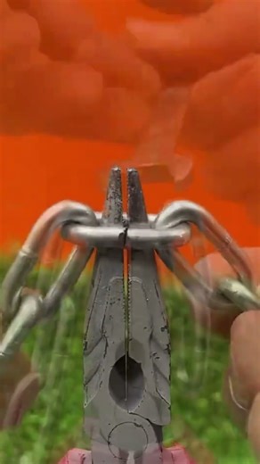 one way to remove the connection of a chain in a very unique way #stickwelding #tools
