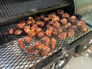 Smoked Ox Tails on the 24" x 84" Lone Star Grillz Trailer Pit! 4K