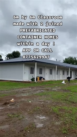 Prefabricated container homes ( modular houses) , for offices , house, shop, storage , laboratory. Takes a day to make 1 classroom. This Gateway primary school project needed 2 weeks because it had 7 Classrooms .