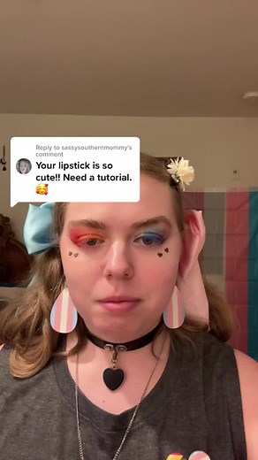 Pride Flag Lipstick Makeup Tutorial