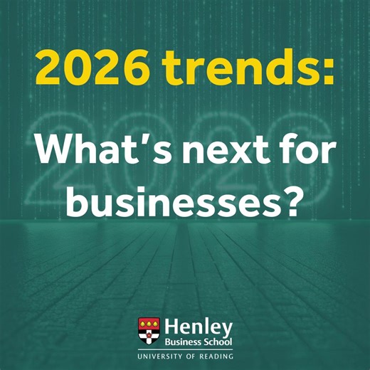 🧭 2026 trends: What’s next for businesses? 🌍 As we head into 2026, businesses face a landscape where AI transformation, political risk, and shifting workplace values collide. 💡 From AI moving past the hype into real-world challenges, to DEI initiatives getting rebranded (but not disappearing), to supply chains grappling with the true cost of reshoring - this year will test how adaptable your organisation really is. 🔗 Watch our carousel for insights from five of our leading academics on what'
