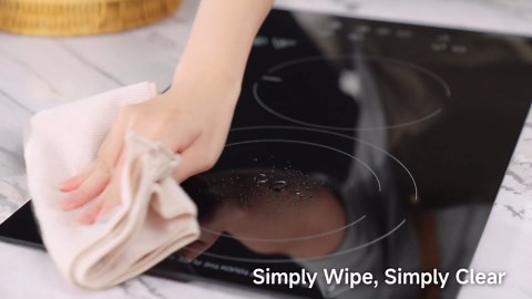 AMZCHEF 2-Burner-Electric-Cooktop-Electric-Stove, 12 inch Plug in Stove Top 110V-120V, 2 Burner Hot Plate with 1800W & 9 Power Levels, Residual Heat Indicator, Over-Temperature Protection