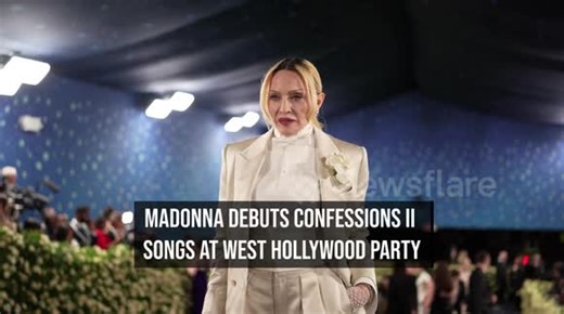 Madonna debuts Confessions II songs at West Hollywood party