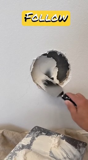 12K views · 12 reactions | Fill Large Holes Perfectly! ✨ #HoleRepairRetry | Renovation Skill | Facebook
