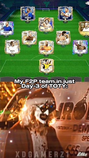 My F2P team 🥶💀 #fcmobile