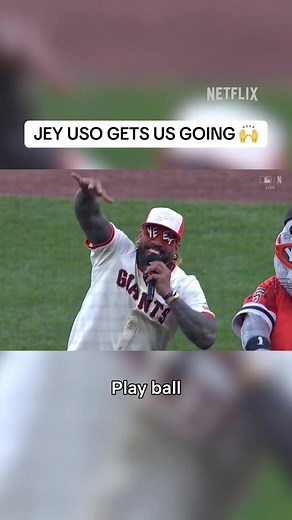 Jey Uso Yeets the Ball on Opening Night | MLB on Netflix
