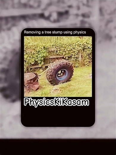 This Tire Just Outsmarted a Tree Stump|VECTOR FORCE #shorts #shortsfeed #physics