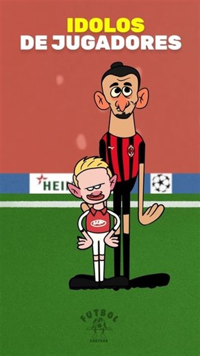 Futbol Cartoon | Hasta los más grandes tienen sus ídolos !!!! 😁 los conocías ??? ⚽⚽⚽ . . . #futbol⚽️ #cartoon #cartoonart #championsleague #messi... | Instagram