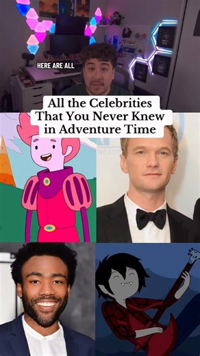 876K views · 12K reactions | All the Celebrities That You Never Knew in Adventure Time #neilpatrickharris #donaldglover #adventuretime #voiceactor | Brandonkiyoshi | Facebook