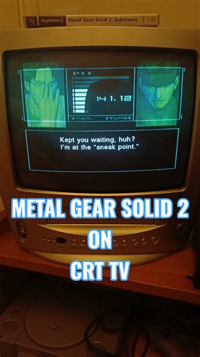 Metal Gear Solid 2 (PS2) on a CRT TV - Stealth Classic