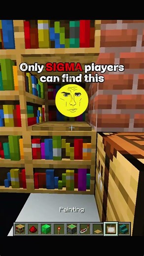 Minecraft Secret Bookshelf 💀 (Babydoll) #minecraft #shorts