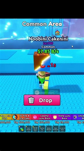 FIREANDICE LUCKY BLOCK SPAWN! #escapetsunamiforbrainrots #roblox #shorts