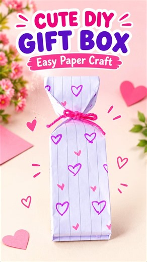 DIY Paper Gift Box💝#diy#craft#aesthetic#relatable #trending#gift#fyp#papercraft#shorts#youtubeshorts