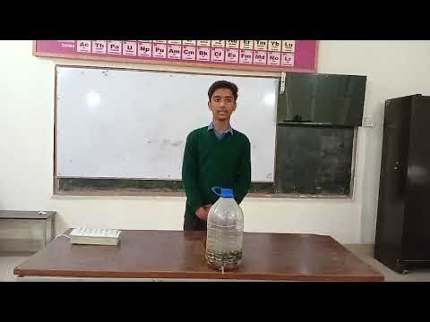 Natural Water Filtration system working model explained by students at govt schools Vehari