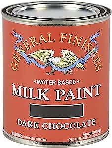 General Finishes Water Based Milk Paint, 1 Quart, Dark Chocolate