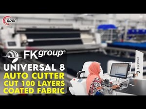 FK Group UNIVERSAL 8 Auto Cutting Machine Cuts 100 Layers of Coated Fabrics - Best Cutter from Italy