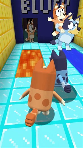 Guess The Correct Bluey Logo Challenge 😱✅ #minecraft #shorts #bluey